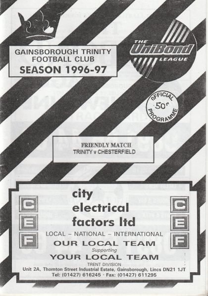 Gainsborough Trinity v Chesterfield  13-Aug-1996