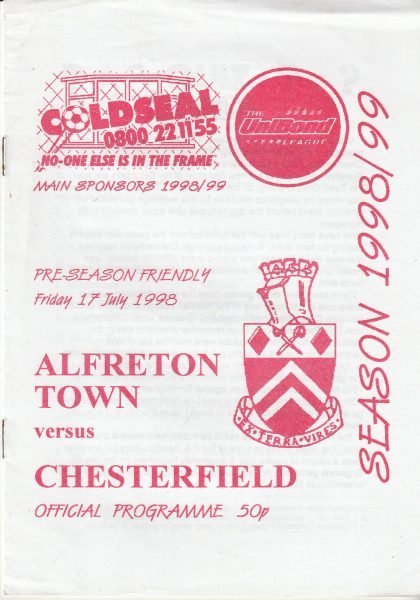 Alfreton Town v Chesterfield 17-Jul-1998