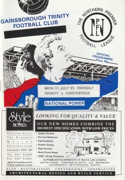 Gainsborough Trinity v Chesterfield  31-Jul-1995