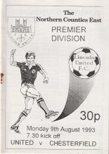 Lincoln United v Chesterfield 09-Aug-1983