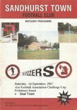 Sandhurst Town v Deal Town 01-Sep-2001