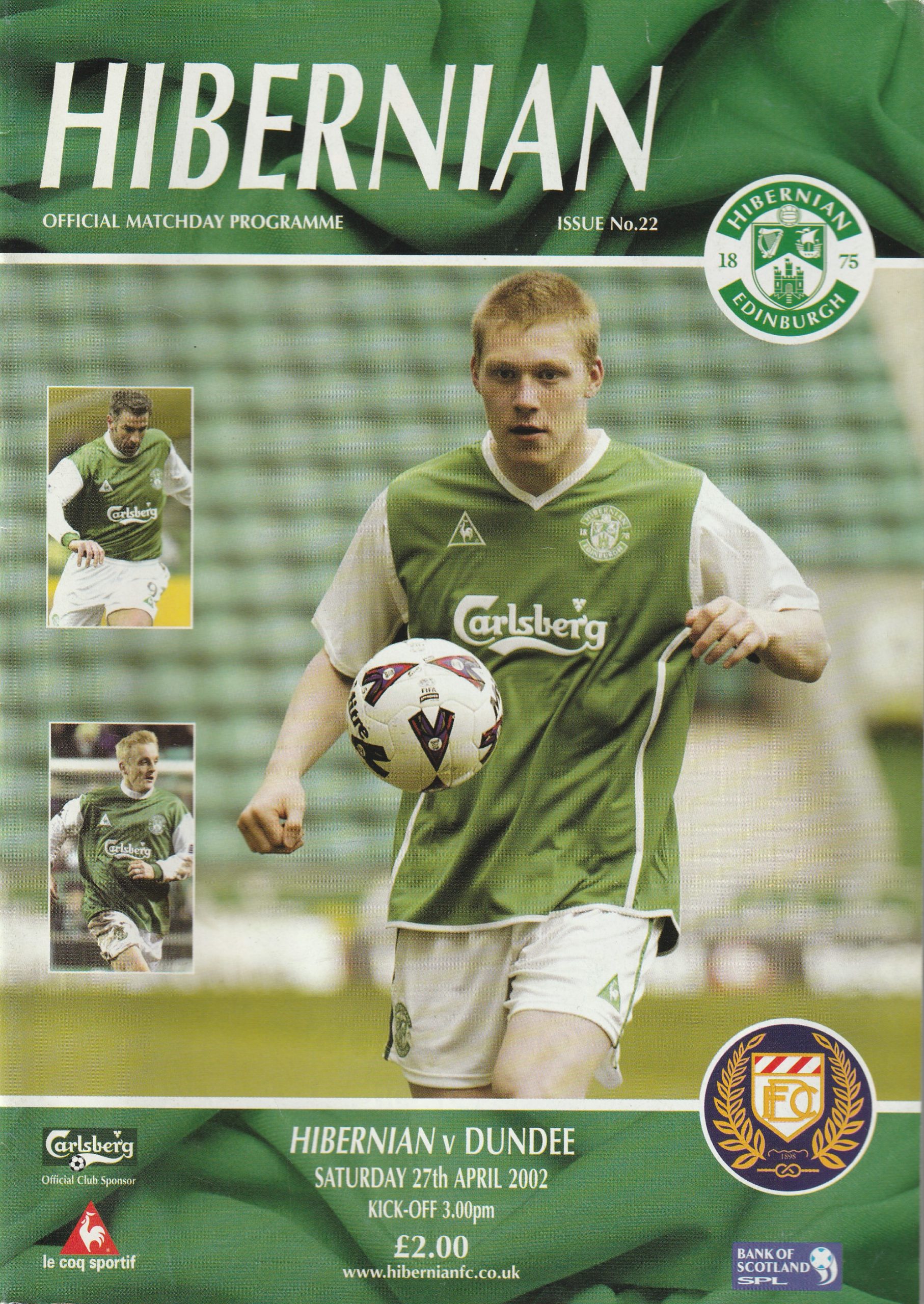 Hibernian v Dundee 27-Apr-2002