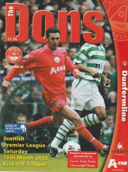 Aberdeen v Dunfermline 16-Mar-2002