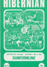 Hibernian v Dunfermline 24-Jan-1981