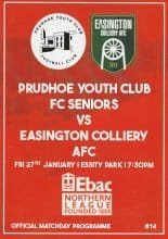 Prudhoe YC Seniors v Easington Colliery 27-Jan-2023