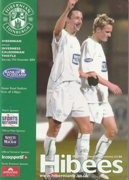 Hibernian v Inverness Caledonian Thistle 27-Nov-2004