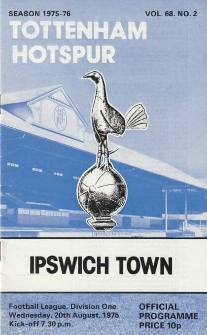 Tottenham Hotspur v Ipswich Town  20-Aug-1975