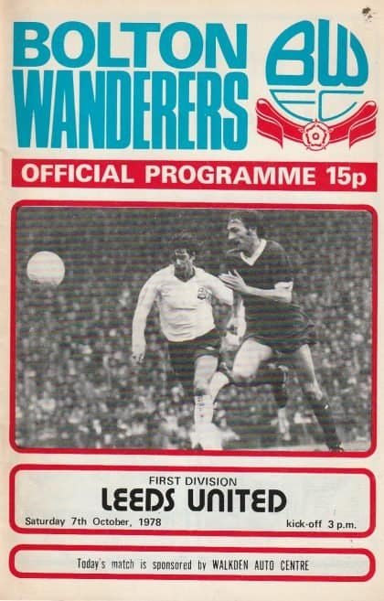 Bolton Wanderers v Leeds United 07-Oct-1978