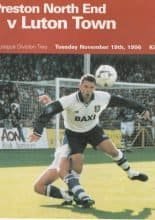 Preston North End v Luton Town 19-Nov-1996