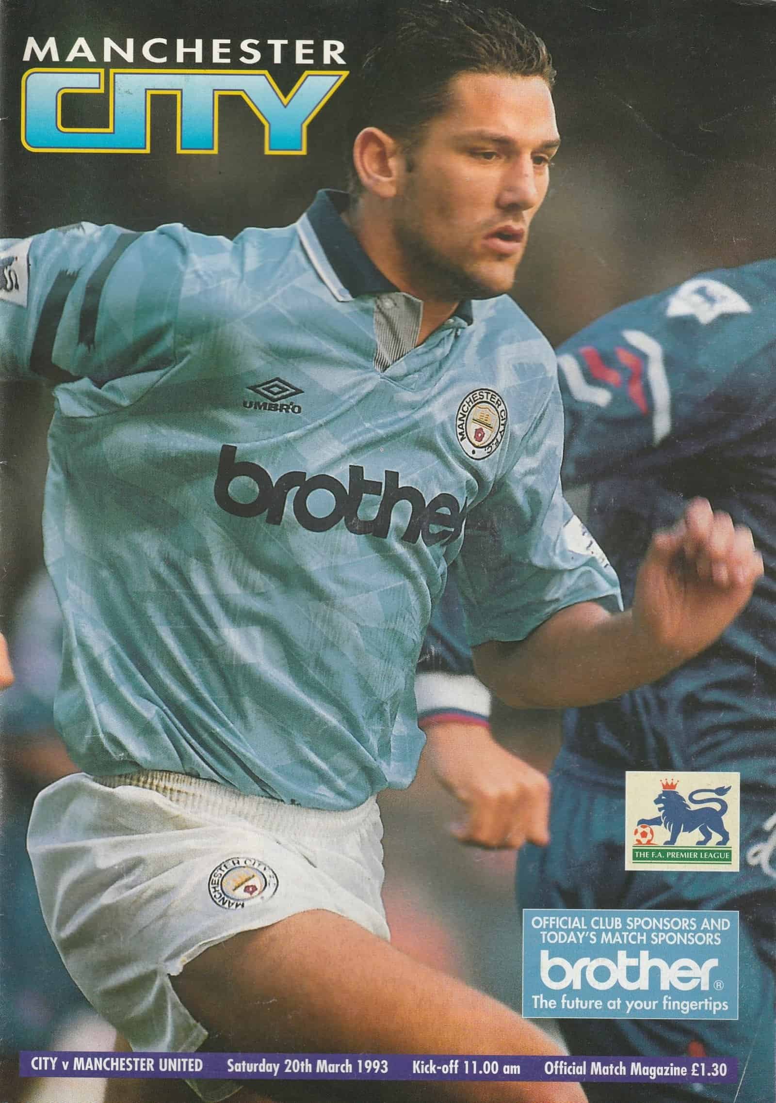 Manchester City v Manchester United 20-Mar-1993