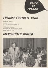 Fulham v Manchester United  07-Aug-1971