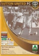 Sutton United v Margate 15-Aug-2009