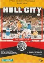 Hull City v Middlesbrough 10-Mar-1990