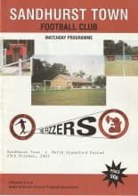 Sandhurst Town v North Greenford United  25-Oct-2003