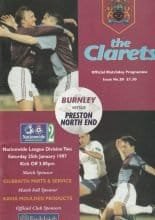 Burnley v Preston North End 25-Jan-1997