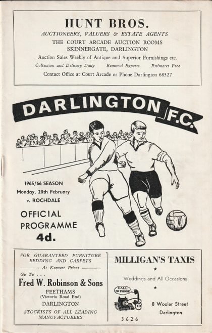 Darlington v Rochdale 28-Feb-1966