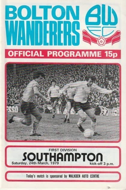 Bolton Wanderers v Southampton 24-Mar-1979