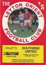 Leyton Orient v Southend United 09-Apr-1991