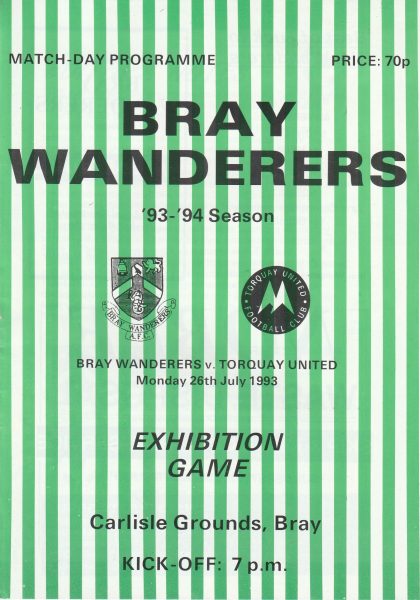 Bray Wanderers v Torquay United 26-Jul-1993