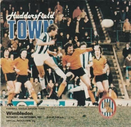 Huddersfield Town v Wimbledon 12-Sep-1981