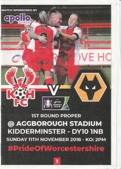 Kidderminster Harriers Ladies v Wolverhampton Wanderers Ladies 11-Nov-2018