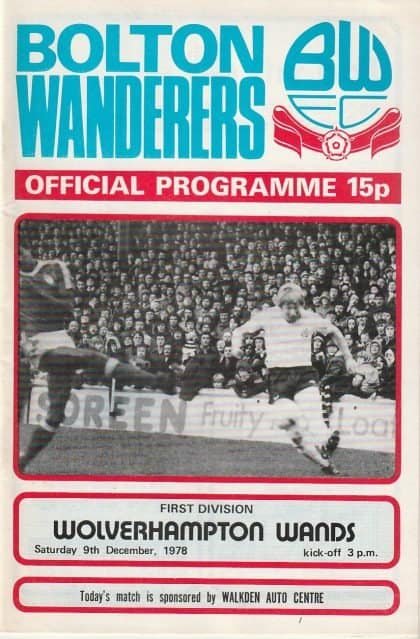 Bolton Wanderers v Wolverhampton Wanderers 09-Dec-1978