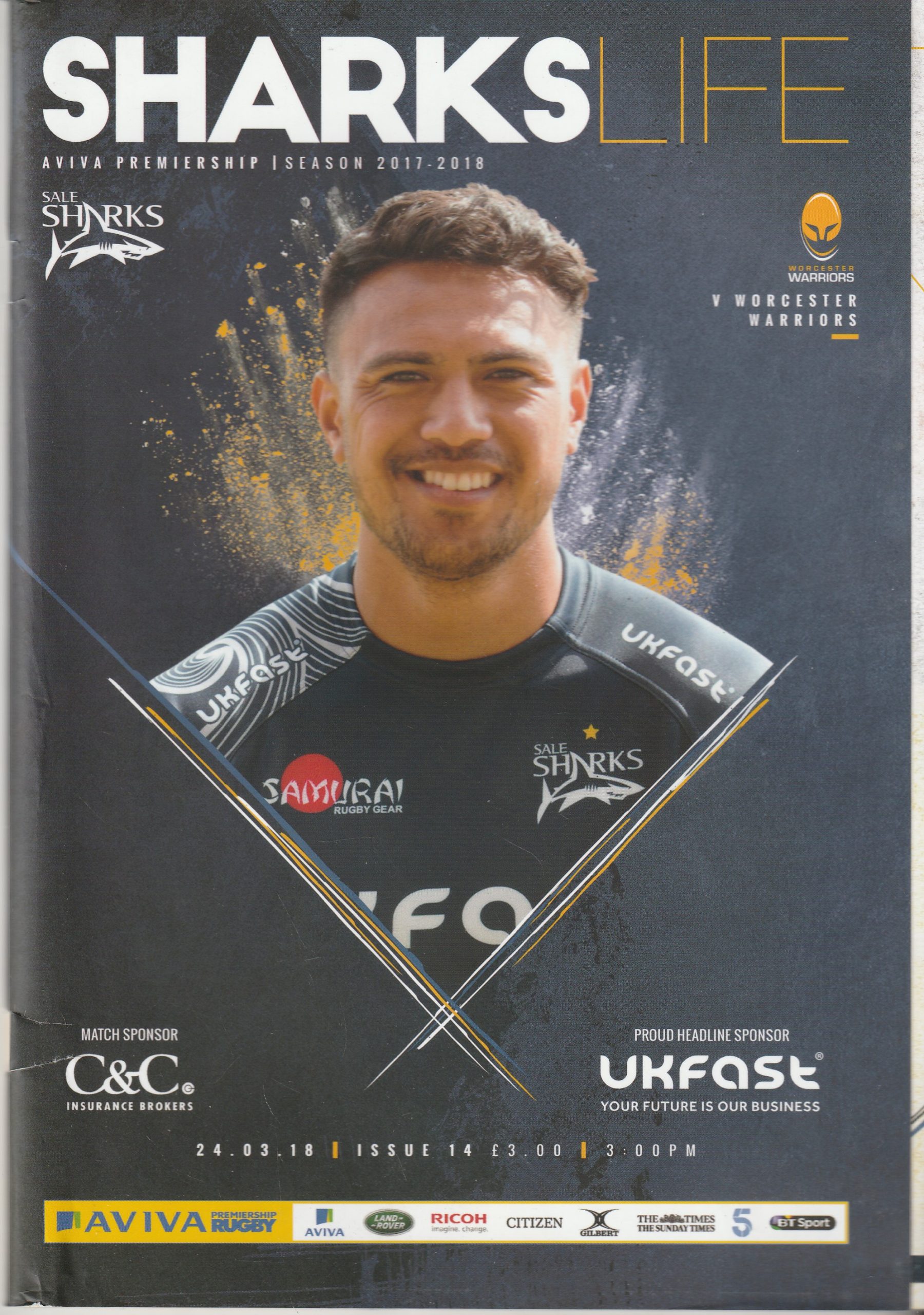 Sale Sharks v Worcester Warriors 24-Mar-2018