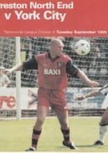 Preston North End v York City 10-Sep-1996