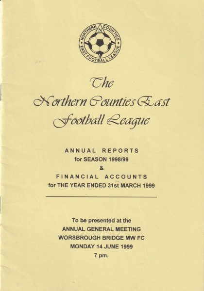 Northern Counties East Football Annual Report & Financial Accounts 1998/99