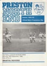 Preston North End v Bristol Rovers 25-Sep-1982