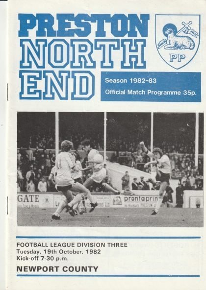 Preston North End v Newport County 19-Oct-1982