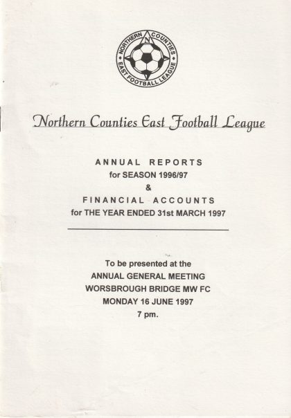 Northern Counties East Football Annual Report & Financial Accounts 1996/97