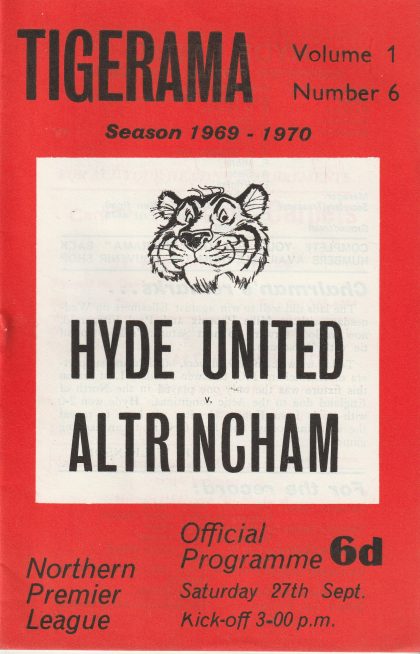 Hyde United v Altrincham 27-Sep-1969