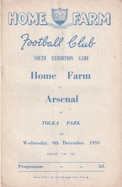 Home Farm v Arsenal 09-Dec-1959