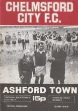 Chelmsford City v Ashford Town  30-Sep-1978