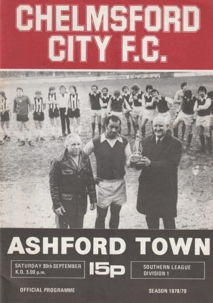 Chelmsford City v Ashford Town  30-Sep-1978