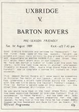 Uxbridge v Barton Rovers 01-Aug-1989