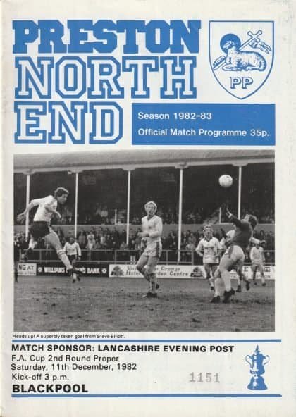 Preston North End v Blackpool 11-Dec-1982