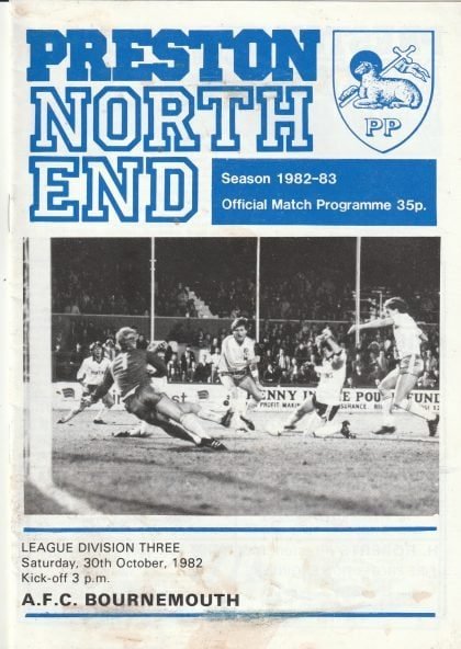Preston North End v AFC Bournemouth 30-Oct-1982