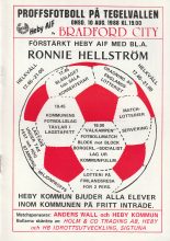 Heby AIF v Bradford City 10-Aug-1988