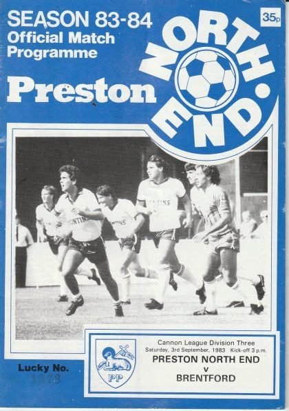 Preston North End v Brentford 03-Sep-1983