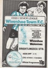 Wivenhoe Town v Brightlingsea United 13-Dec-1980