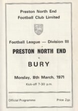 Preston North End v Bury  08-Mar-1971