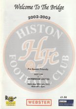 Histon v Cambridge United 20-Jul-2002