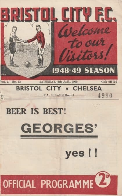Bristol City v Chelsea 08-Jan-1949