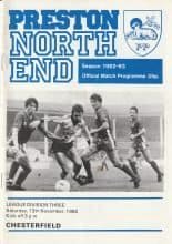 Preston North End v Chesterfield 13-Nov-1982