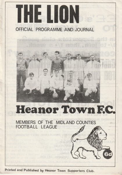 Heanor Town v Eastwood Town  25-Sep-1968