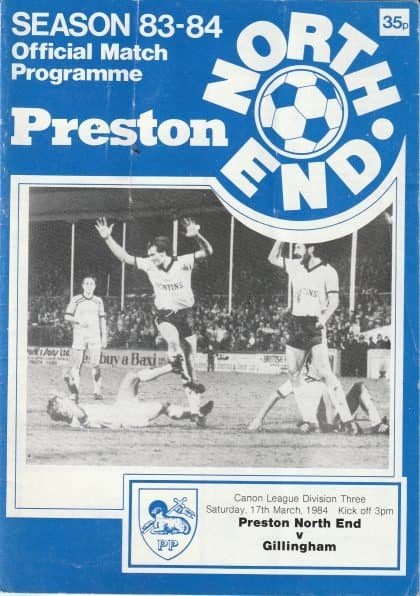 Preston North End v Gillingham 17-Mar-1984
