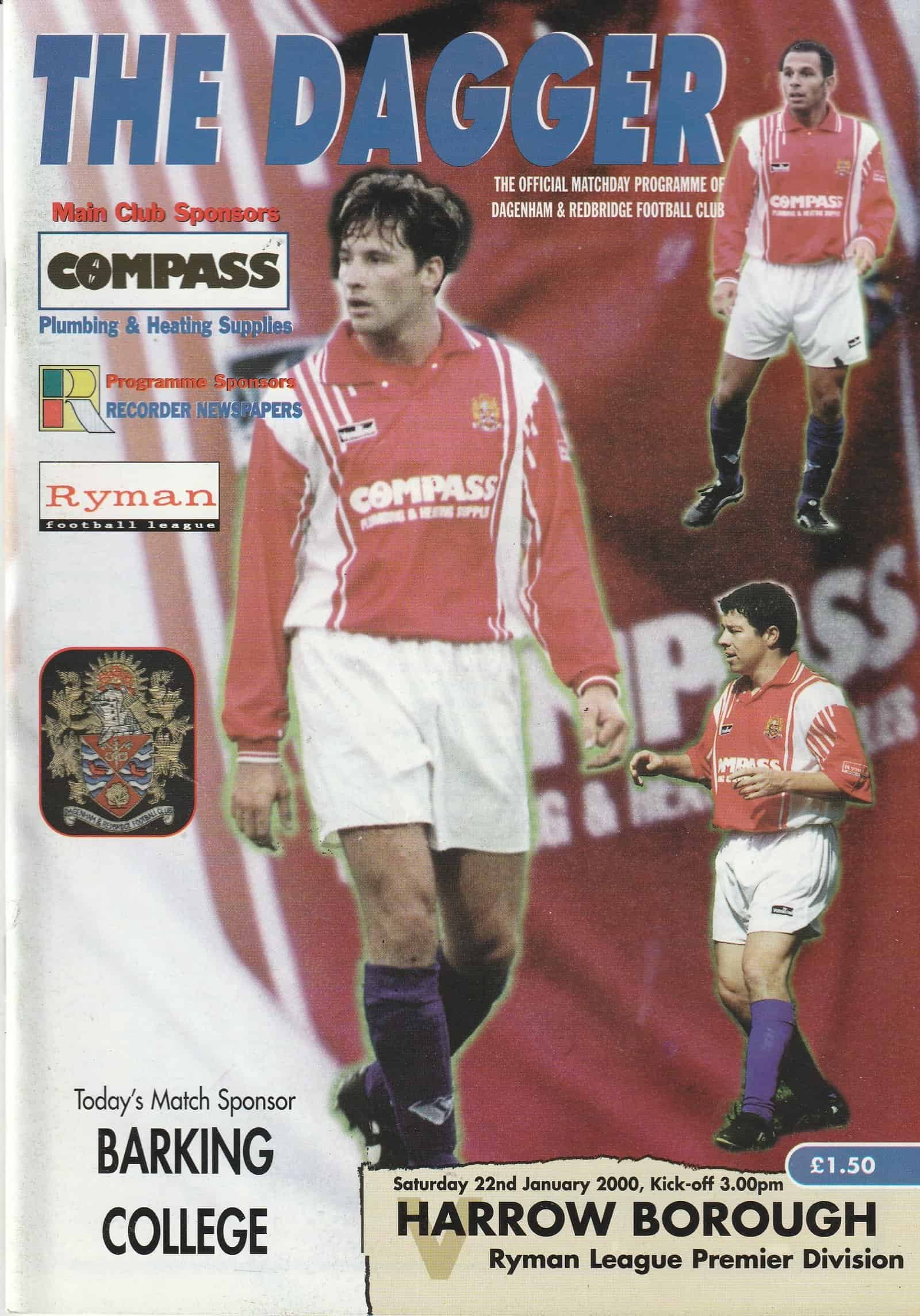 Dagenham & Redbridge v Harrow Borough 22-Jan-2000