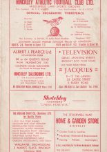 Hinckley Athletic v Hastings United  04-Jan-1964